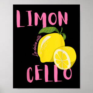 Poster Limoncello La Dolce Vita Citron italien