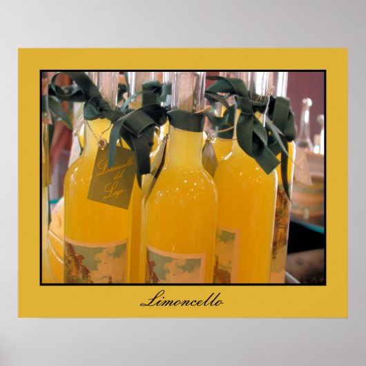 Poster Limoncello, liqueur de citron italienne (Devant)