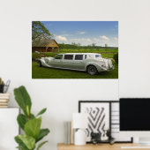 Poster limousine légère dans le pré (Bureau à domicile)