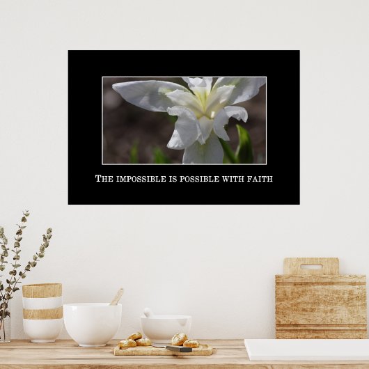 Poster L'impossible est possible par la foi (Cuisine)