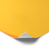 Poster L'impression d'art abstrait jaune inconnu brillant (Coin)