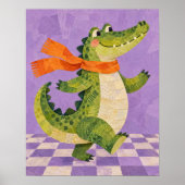 Poster L'impression d'art du crocodile amical (Devant)