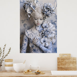 Poster L'impression d'art féminin fée en porcelaine