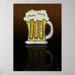 Poster L'impression de la peinture de la bière