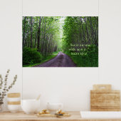 Poster L'impression de la route avec le versets de l'écri (Cuisine)