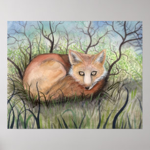 Poster L'Impression du Renard Rouge