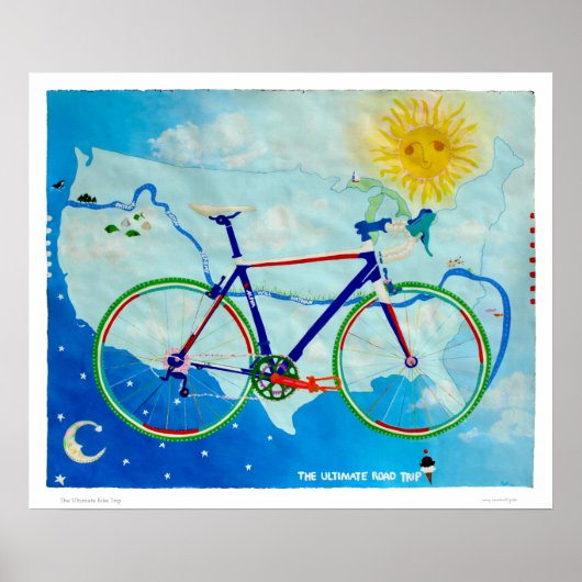 Poster L'impression du voyage à vélo ultime (Devant)