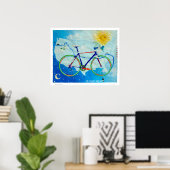 Poster L'impression du voyage à vélo ultime (Bureau à domicile)