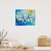 Poster L'impression du voyage à vélo ultime (Cuisine)