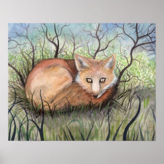Poster L'impression Red Fox (Devant)
