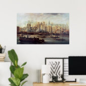 Poster L'incendie des chambres du Parlement (Bureau à domicile)