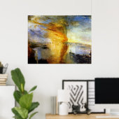 Poster L'incendie des maisons des Lords et des Communes (Bureau à domicile)