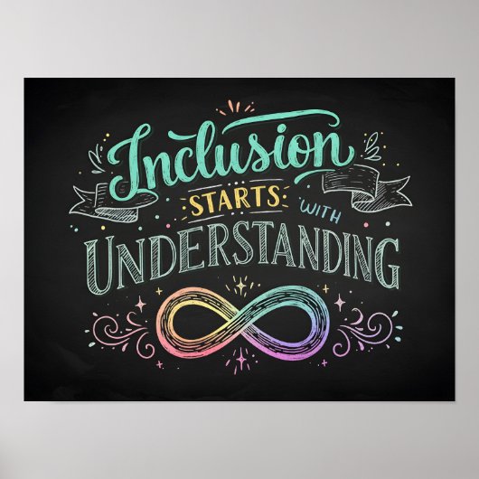 Poster L'inclusion commence par la compréhension de la ci (Devant)