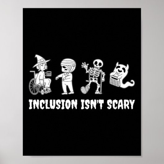 Poster L'inclusion drôle n'est pas effrayant enseignant H (Devant)