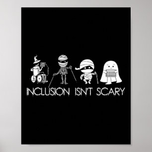 Poster L'inclusion n'est pas effrayant Slp Halloween Ense