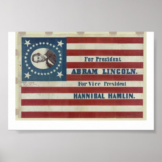 Poster Lincoln À La Présidence 1860 (Devant)