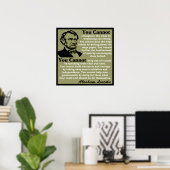 Poster Lincoln : Aidez-Vous ! (Bureau à domicile)