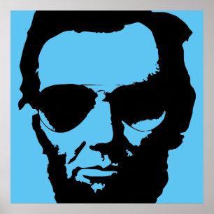 Poster Lincoln avec lunettes de soleil Aviator (Noir)