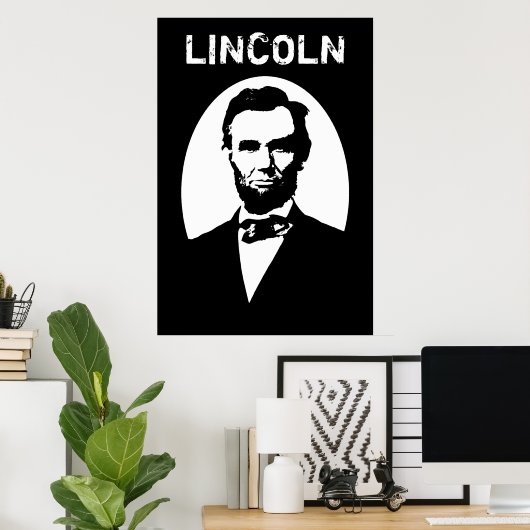 Poster Lincoln Black and White (Bureau à domicile)