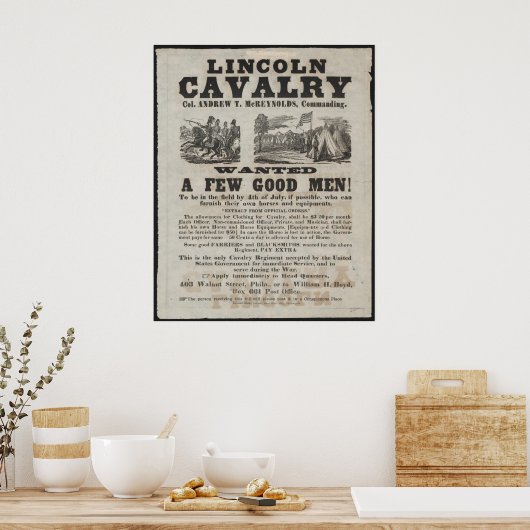 Poster Lincoln Cavalry (Cuisine)
