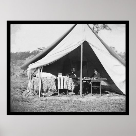 Poster Lincoln et McClellan à Antietam 1862 (Devant)