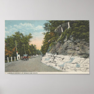 Poster Lincoln Highway à Grandview Point carte postale