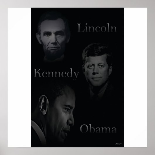 Poster Lincoln, Kennedy, Obama (Devant)