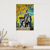 Poster Lincoln Memorial Van Gogh Peinture Style Art (Cuisine)