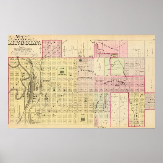 Poster Lincoln Nord, Nebraska (Devant)