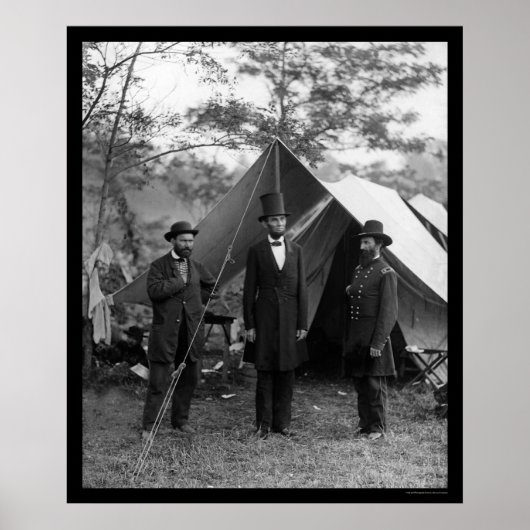 Poster Lincoln, Pinkerton et McClernand 1862 (Devant)