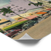 Poster Lincoln Road, Miami Beach, Floride Vintage (Coin)