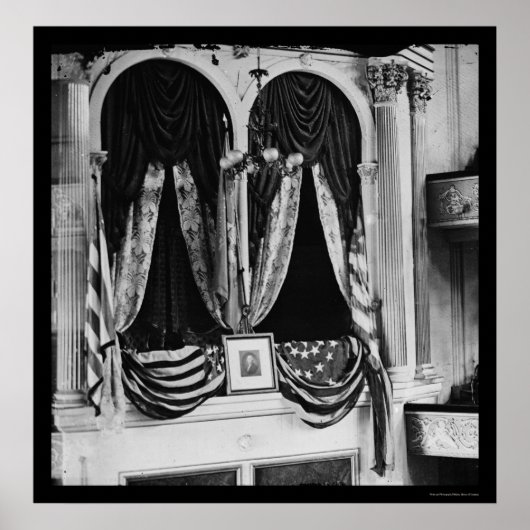 Poster Lincoln's Box au Ford Theatre 1865 (Devant)