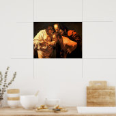 Poster L'Incrédulité De Saint Thomas Par Caravaggio (Cuisine)