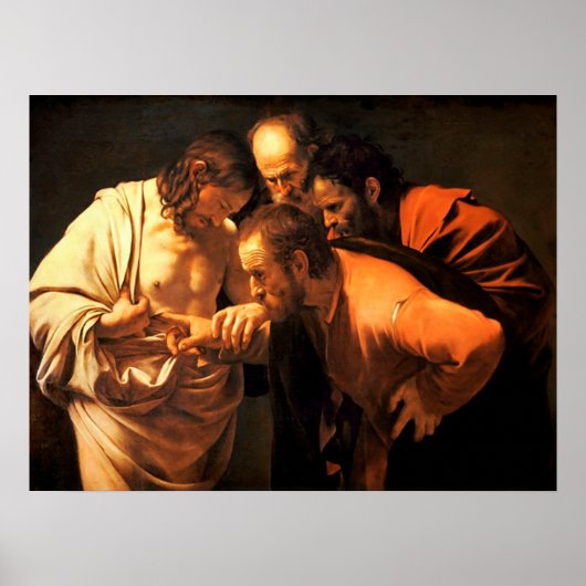 Poster L'Incrédulité De Saint Thomas Par Caravaggio (Devant)