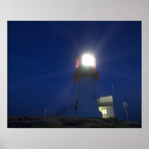 Poster lindesnes fyr, point le plus méridional de la norv