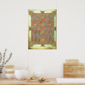 Poster Lindisfarne Evangiles page de tapis A.D. 698 (Cuisine)