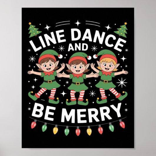 Poster Line Dance Est L'Esprit De Noël (Devant)