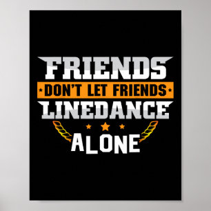 Poster Line Dance Pays Musique Danser Danser Dons Cadeaux