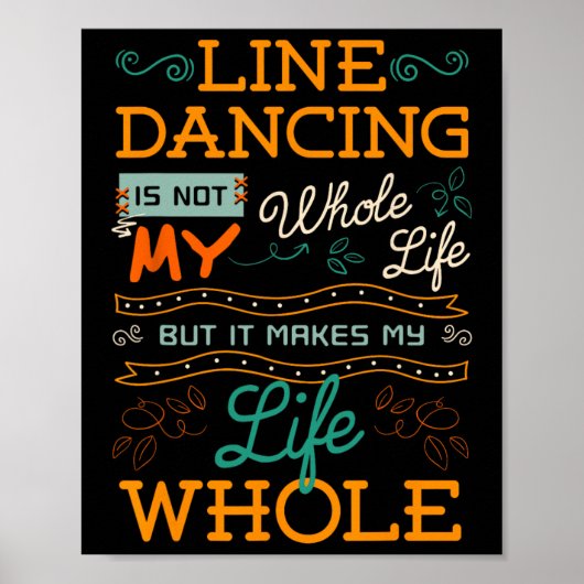 Poster Line Dancing Chorégraphié Dance Teacher Group Dan (Devant)