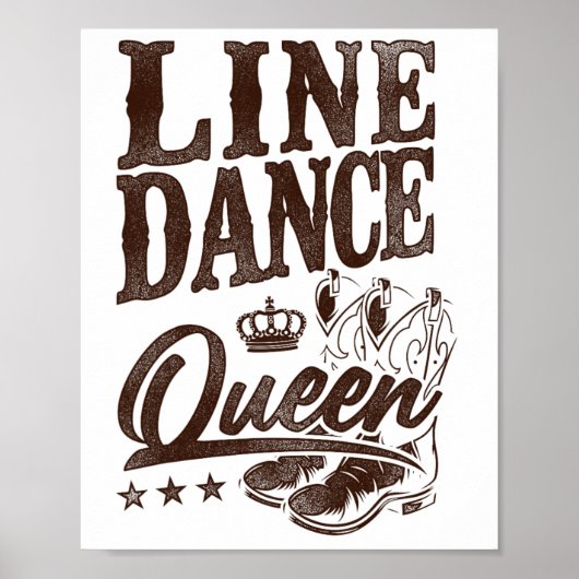 Poster Line Dancing Enseignant Queen Line Dance Queen (Devant)