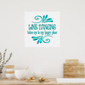 Poster Line Dancing Happy Place (Cuisine)