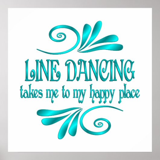 Poster Line Dancing Happy Place (Devant)