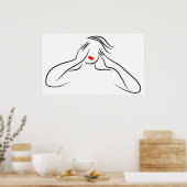 Poster Line Lady (Cuisine)