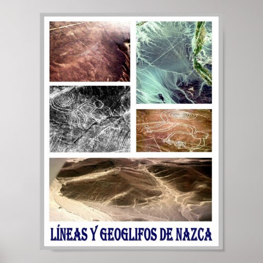 Poster Líneas y Geoglifos De Nazca - Pérou (Devant)