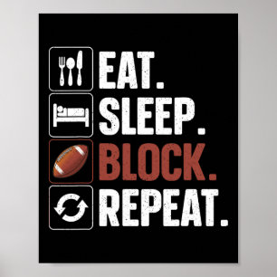 Poster Lineman Art Pour Homme Joueuse De Football Femme O