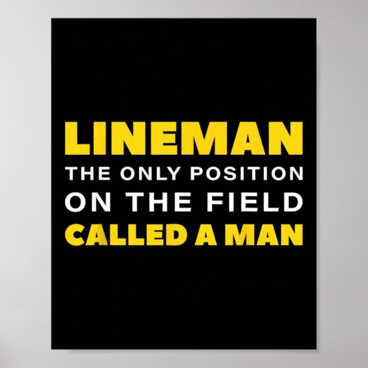 Poster Lineman La Seule Position Sur Le Terrain Appelée M (Devant)