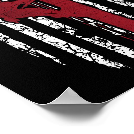 Poster Lineman Shirts - Lineman Drapeau américain (Coin)