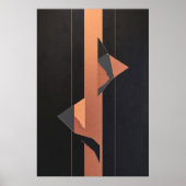 Poster Lines and Angles in Copper and Black (Devant)