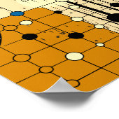 Poster Lines and Circles Over Warm and Cool Tones (Coin)