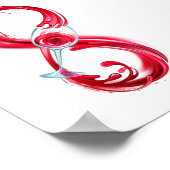 Poster L'infini avec du vin rouge (Coin)